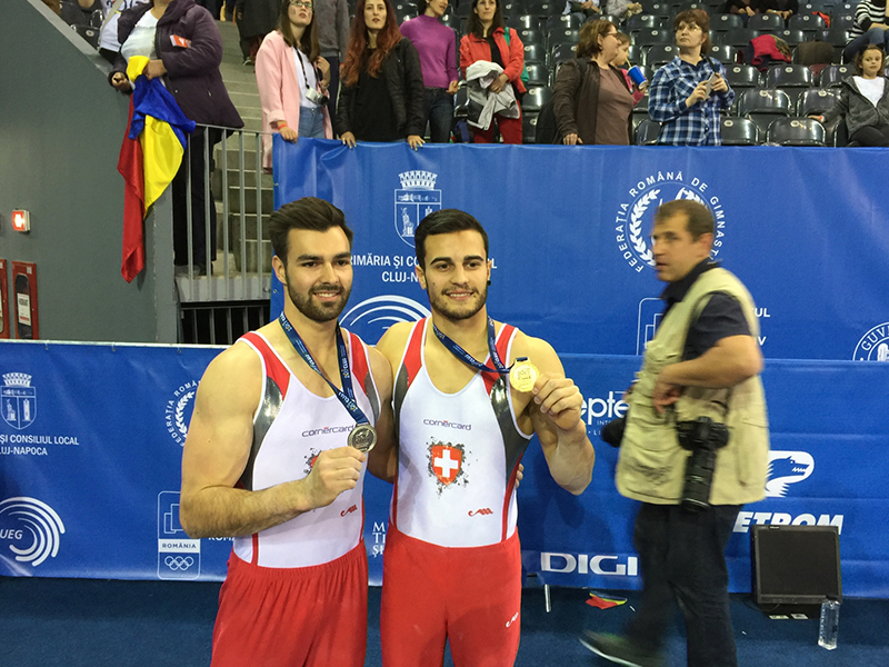 Doppelsieg für die Schweiz am Reck bei der EM in Cluj